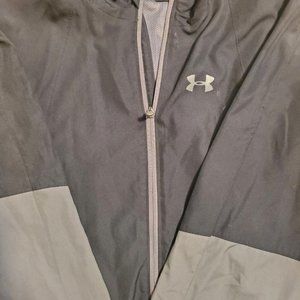 UNDER ARMOUR COLD GEAR FULL ZIP UP MEN'S BLACK GRAY JACKET SIZE XL LOOSE